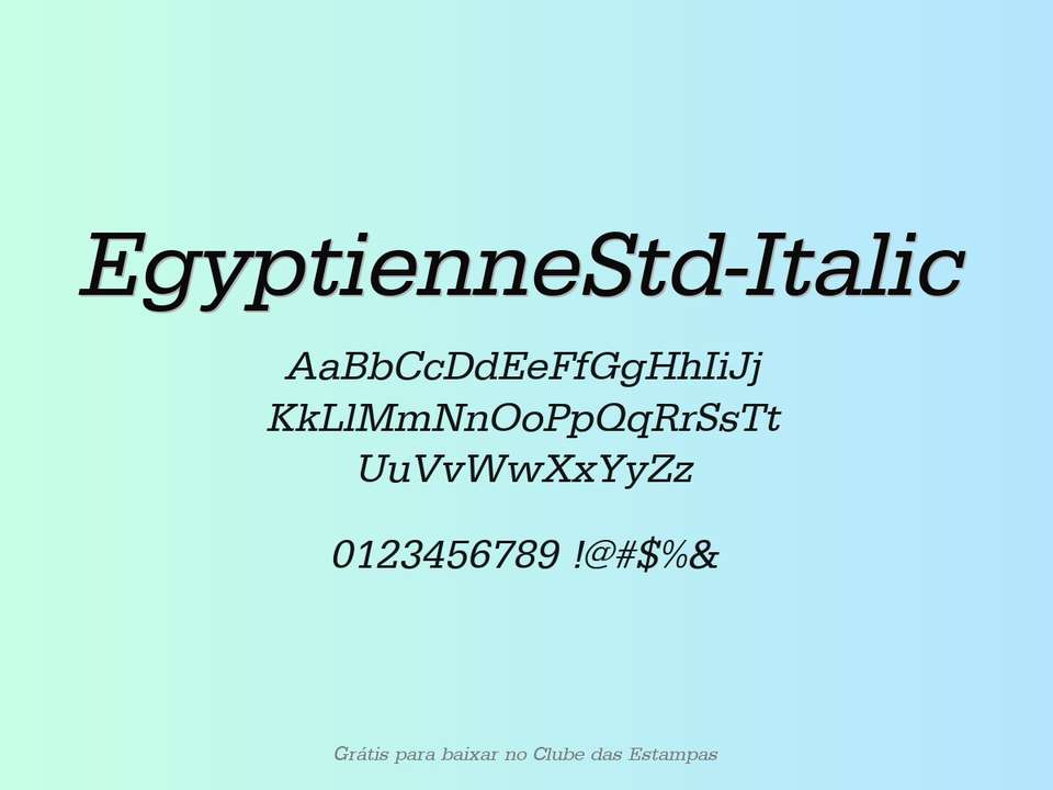 Fonte Egyptiennestd Italic Grátis Para Baixar