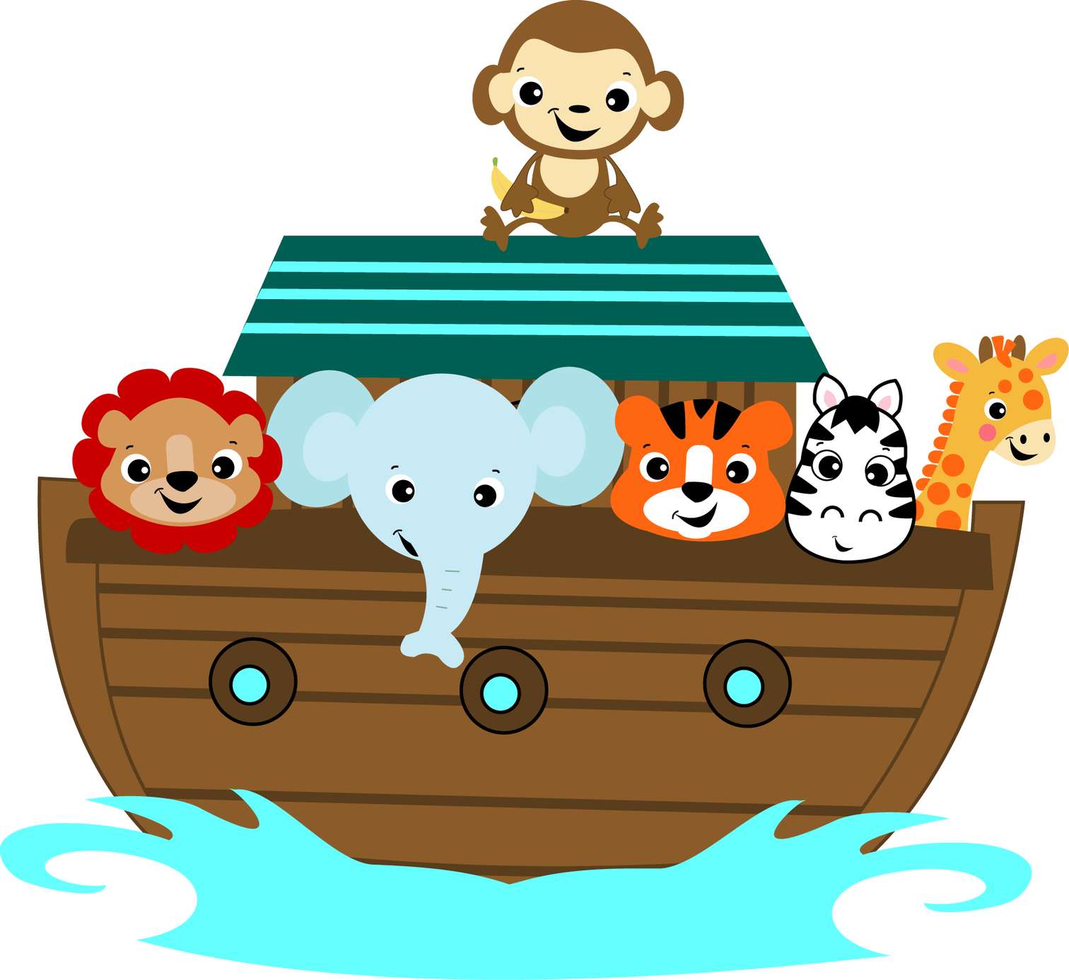 Grupo De Animais Em Barco Animais Png Grátis Para Baixar