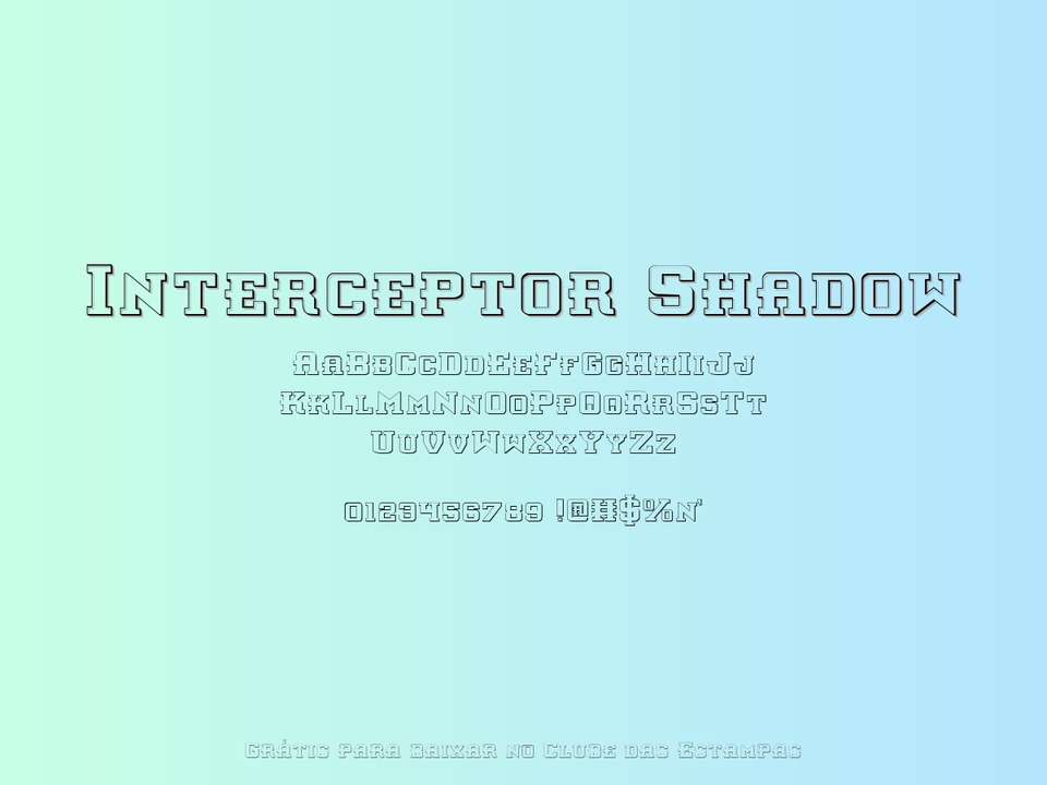 Fonte Interceptor Shadow Grátis Para Baixar