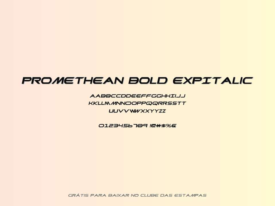 Fonte Promethean Bold Expitalic Grátis Para Baixar