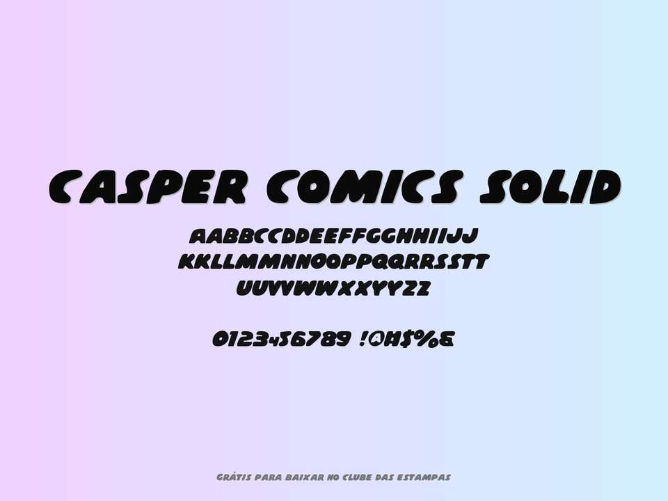 Fonte Casper Comics Solid Grátis Para Baixar