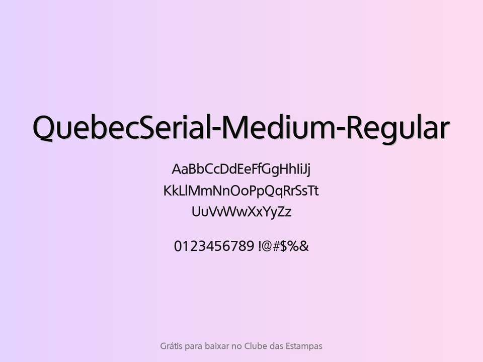 Fonte Quebecserial Medium Regular Grátis Para Baixar