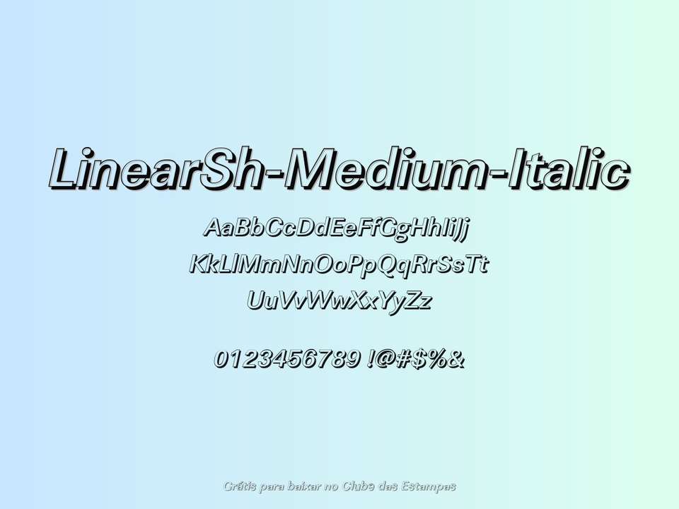 Fonte Linearsh Medium Italic Grátis Para Baixar