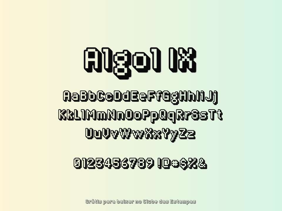 Fonte Algol Ix Grátis Para Baixar
