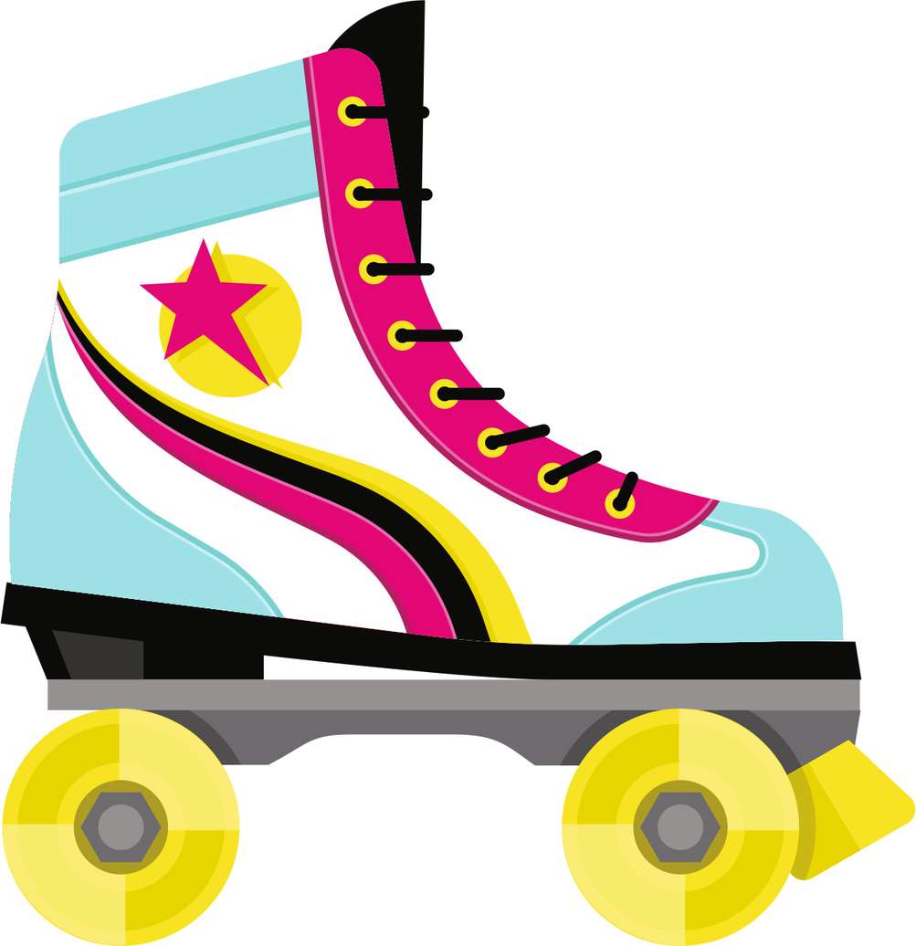 Patins Retrô Azul E Rosa Esportes Png Grátis Para Baixar
