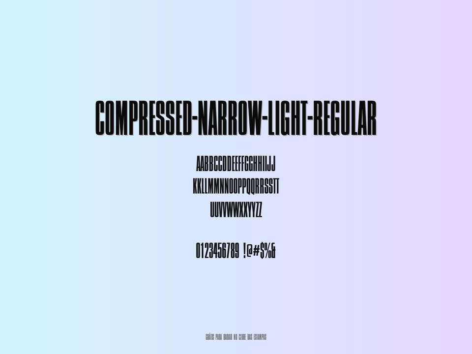 Fonte Compressed Narrow Light Regular Grátis Para Baixar