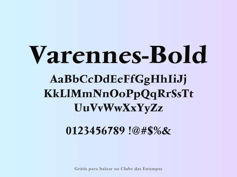 Fonte Varennes Bold Grátis Para Baixar