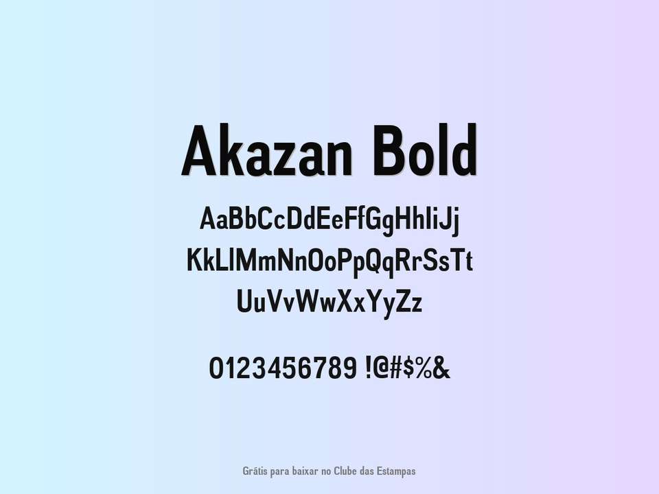 Fonte Akazan Bold Grátis Para Baixar