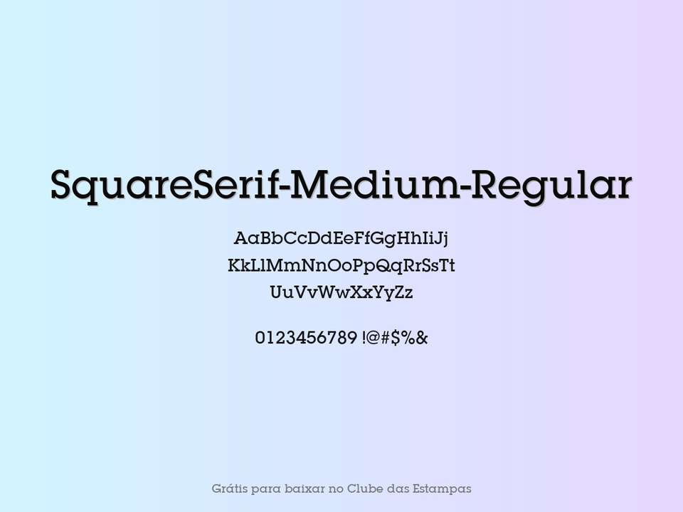 Fonte Squareserif Medium Regular Grátis Para Baixar