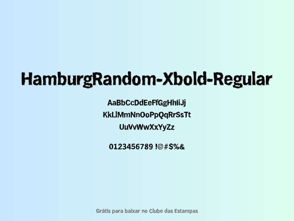 Fonte Hamburgrandom Xbold Regular Grátis Para Baixar