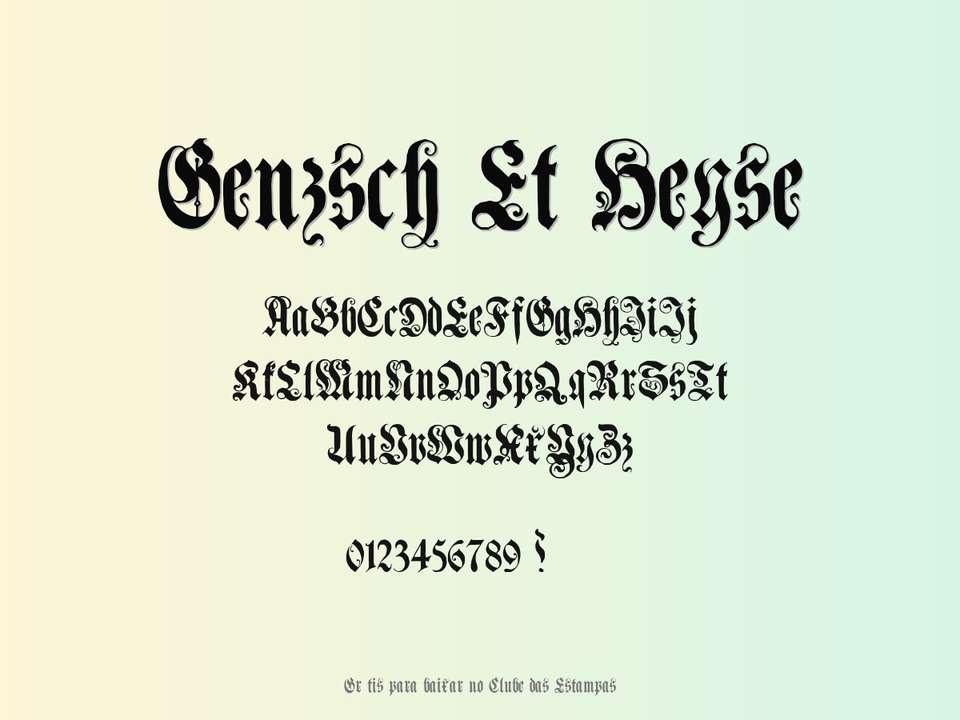 Fonte Genzsch Et Heyse Grátis Para Baixar