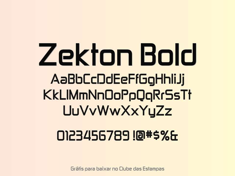 Fonte Zekton Bold Grátis Para Baixar