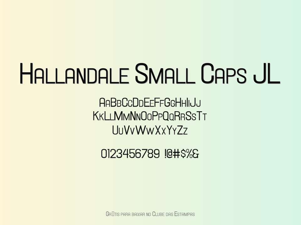 Fonte Hallandale Small Caps Jl Grátis Para Baixar