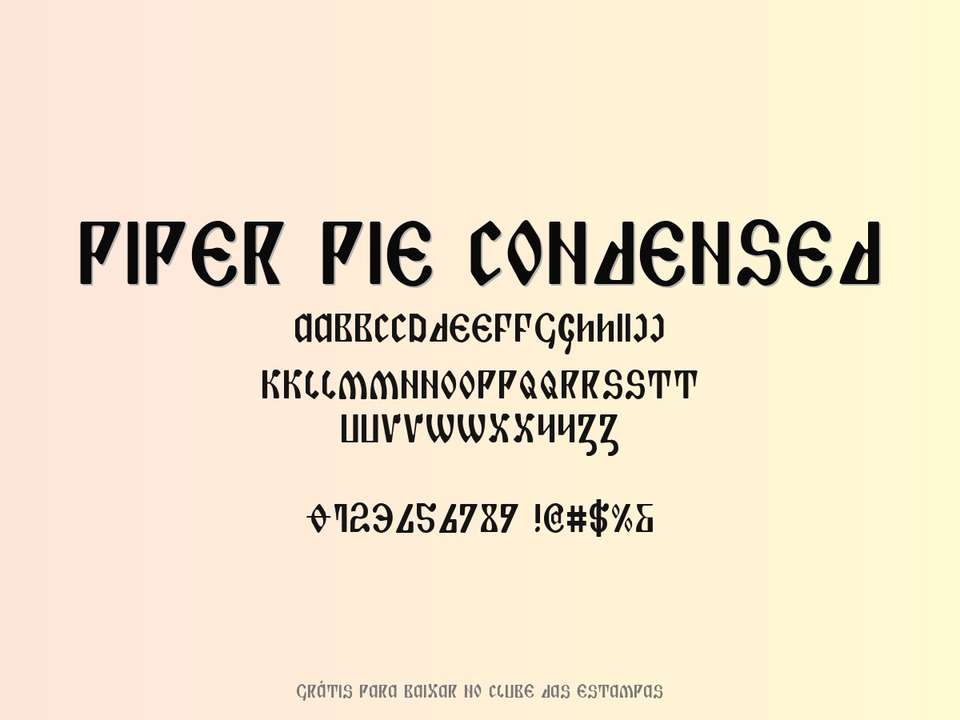 Fonte Piper Pie Condensed Grátis Para Baixar