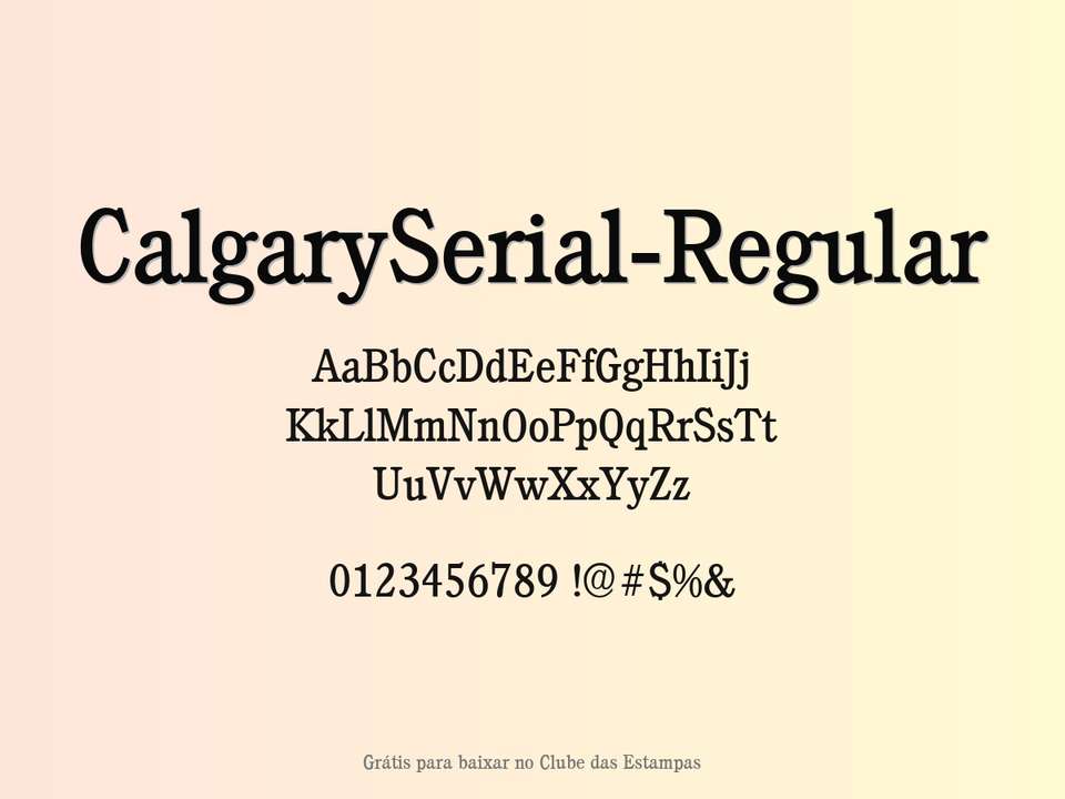 Fonte Calgaryserial Regular Grátis Para Baixar