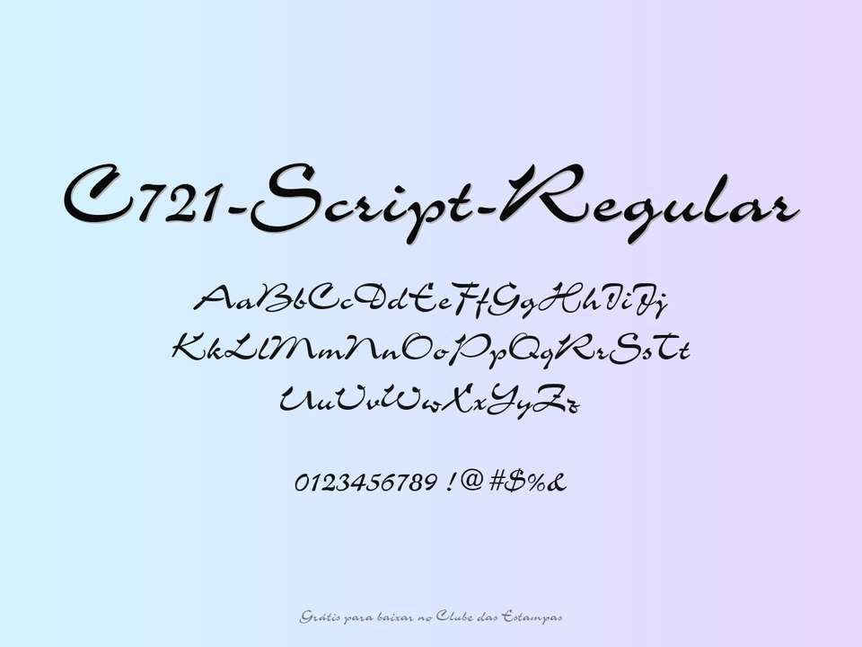 Fonte C721 Script Regular Grátis Para Baixar
