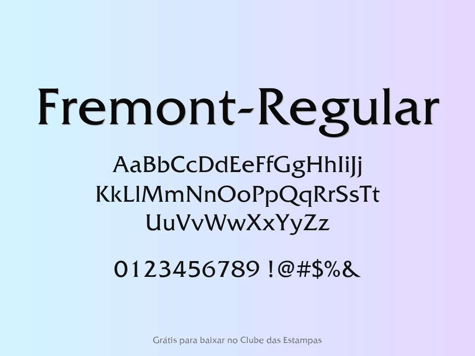 Fonte Fremont Regular Grátis Para Baixar