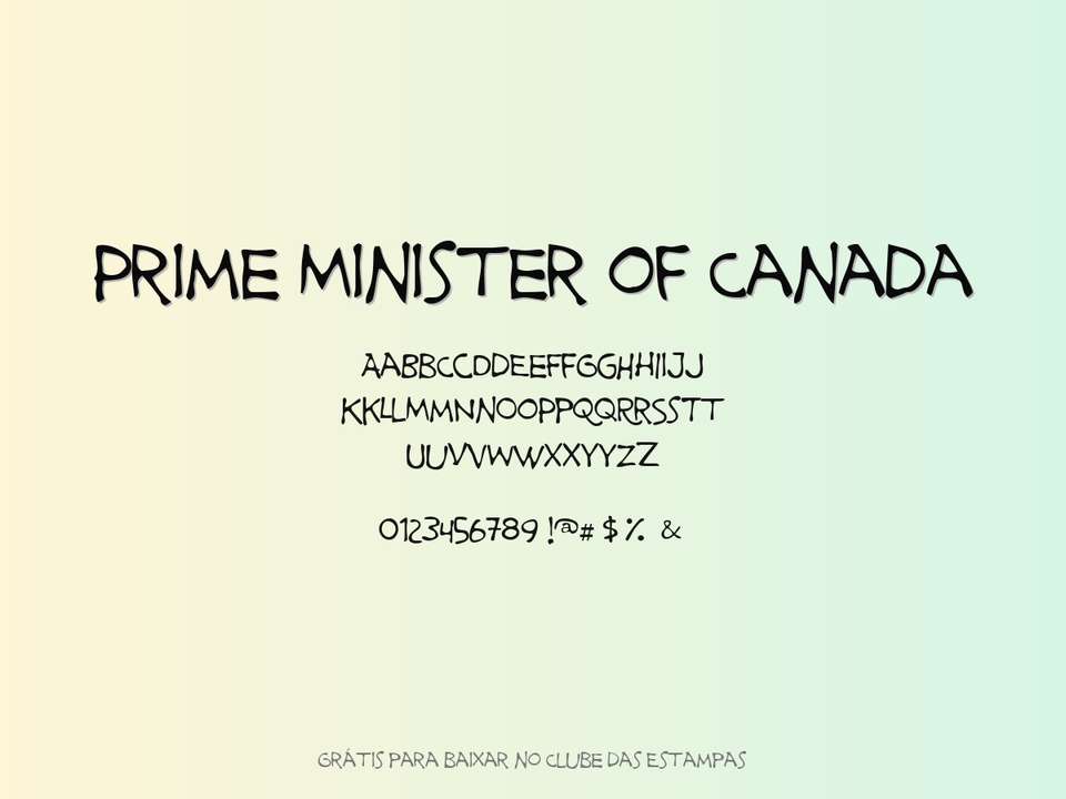 Fonte Prime Minister Of Canada Grátis Para Baixar