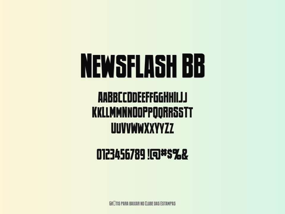 Fonte Newsflash Bb Grátis Para Baixar