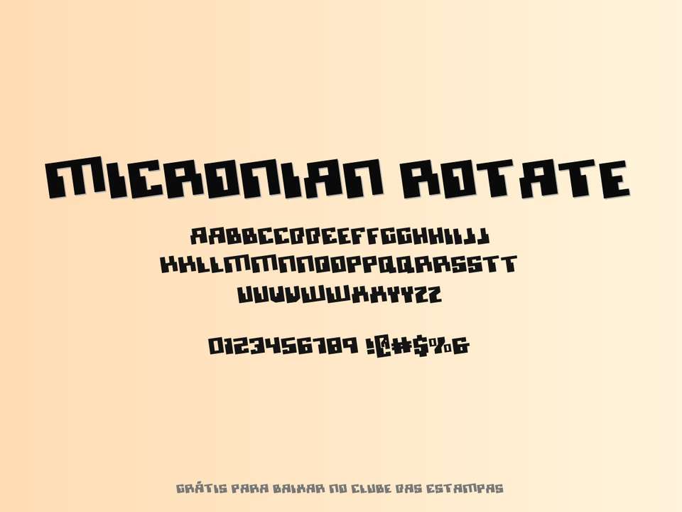 Fonte Micronian Rotate Grátis Para Baixar