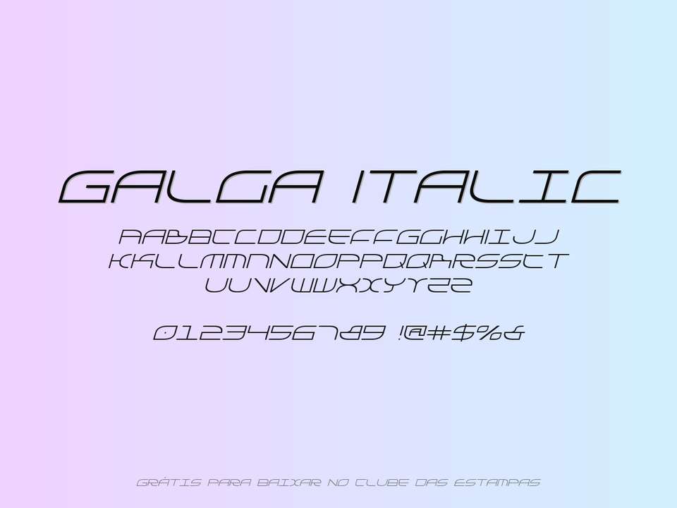 Fonte Galga Italic Grátis Para Baixar