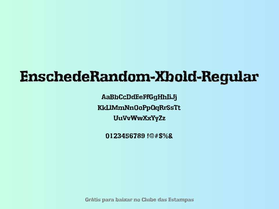 Fonte Enschederandom Xbold Regular Grátis Para Baixar