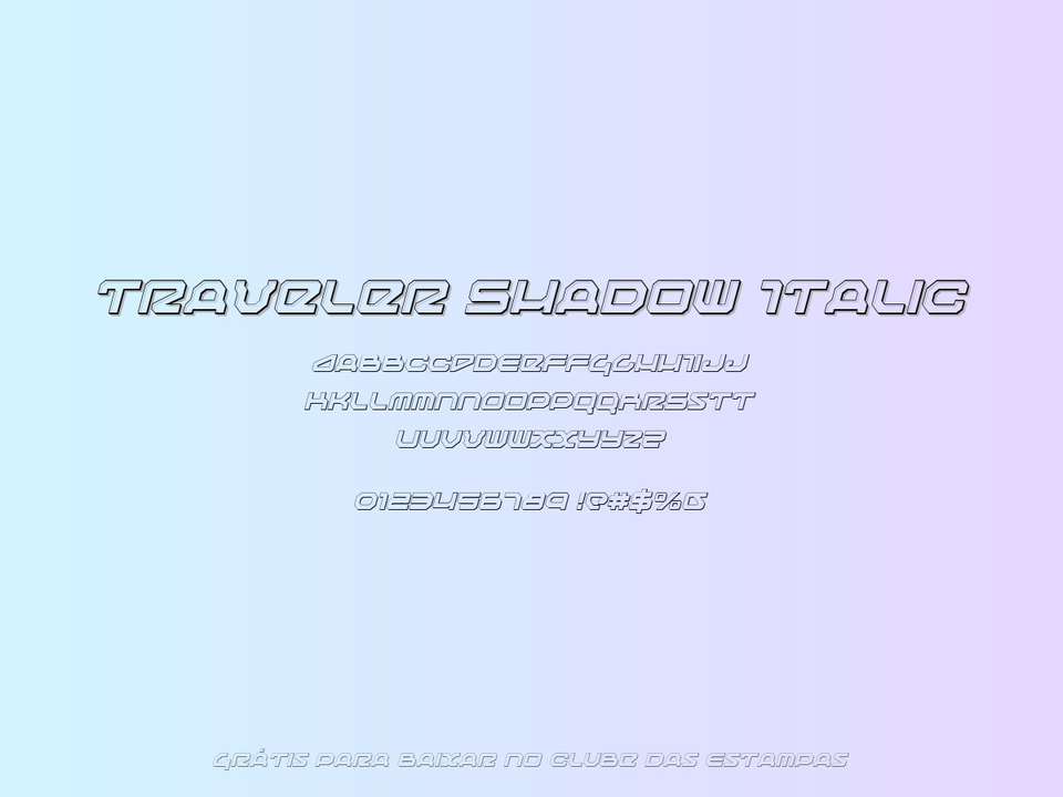 Fonte Traveler Shadow Italic Grátis Para Baixar