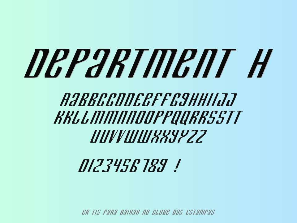 Fonte Department H Grátis Para Baixar