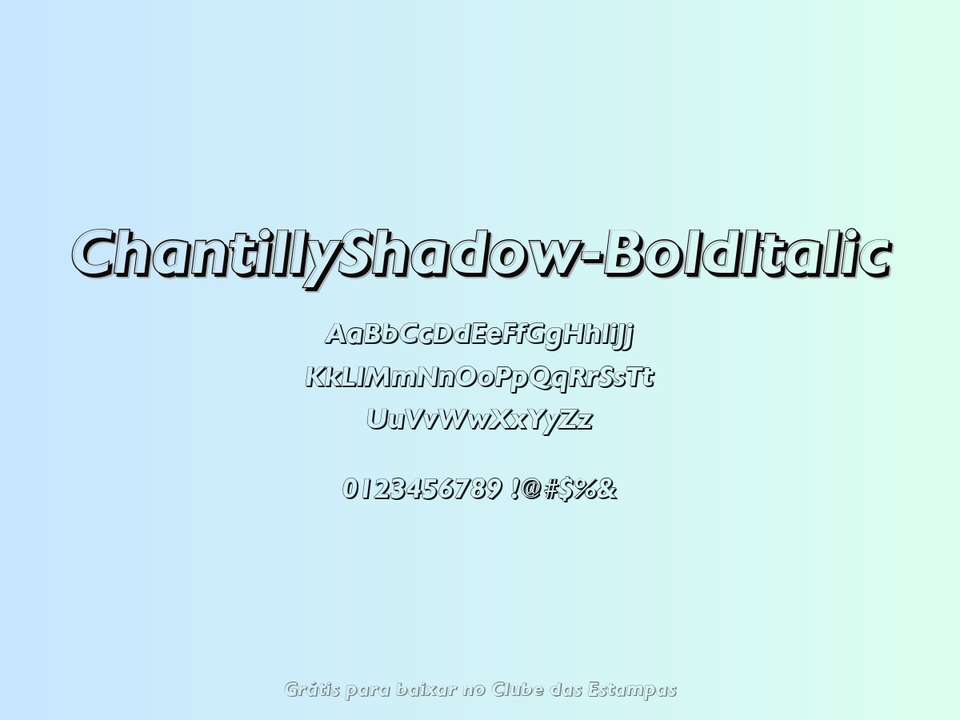 Fonte Chantillyshadow Bolditalic Grátis Para Baixar
