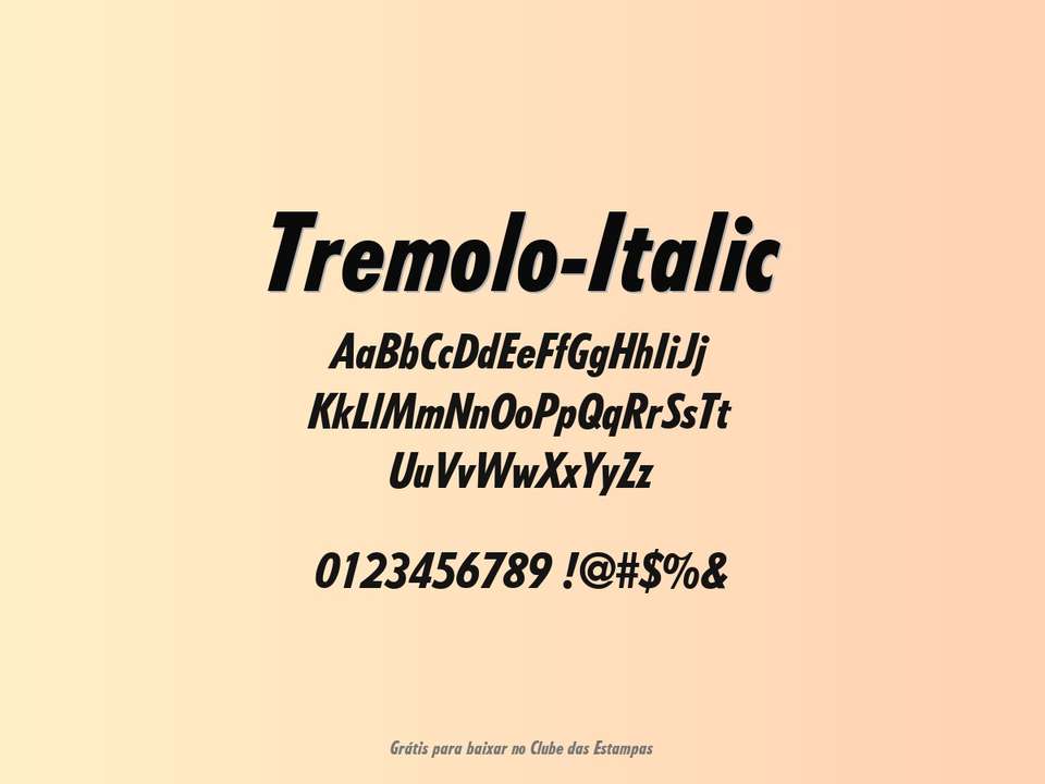 Fonte Tremolo Italic Grátis Para Baixar