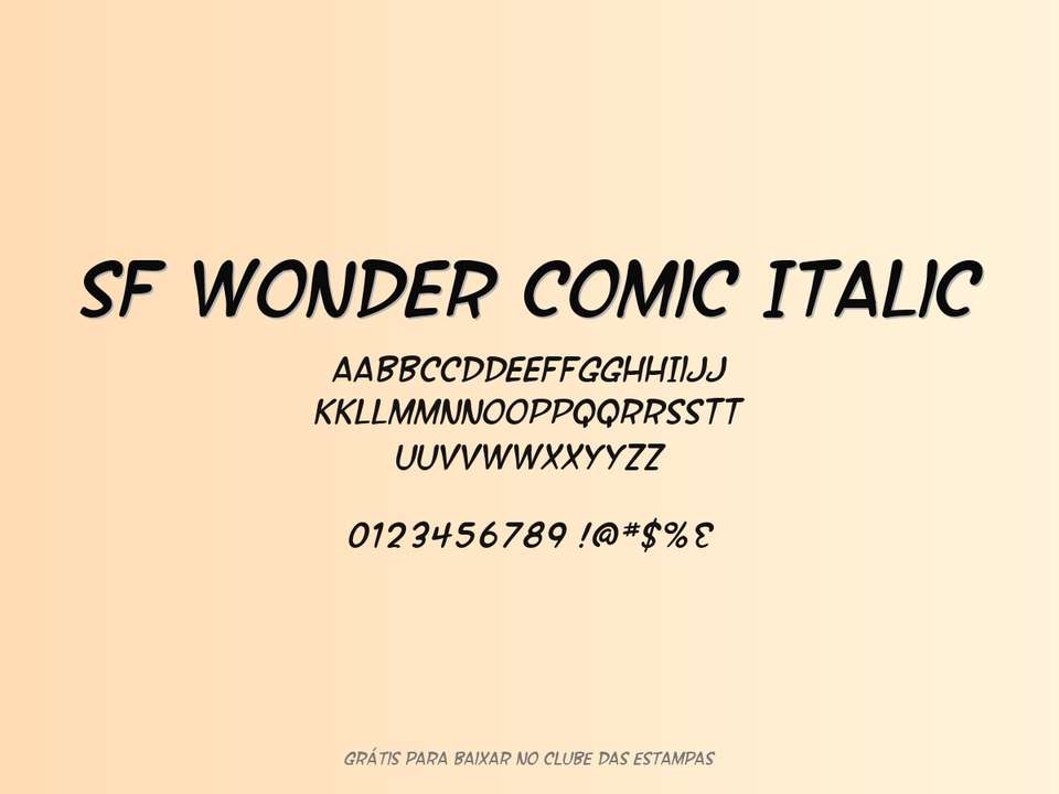 Fonte Sf Wonder Comic Italic Grátis Para Baixar