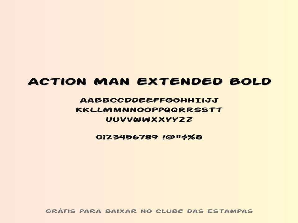 Fonte Action Man Extended Bold Grátis Para Baixar