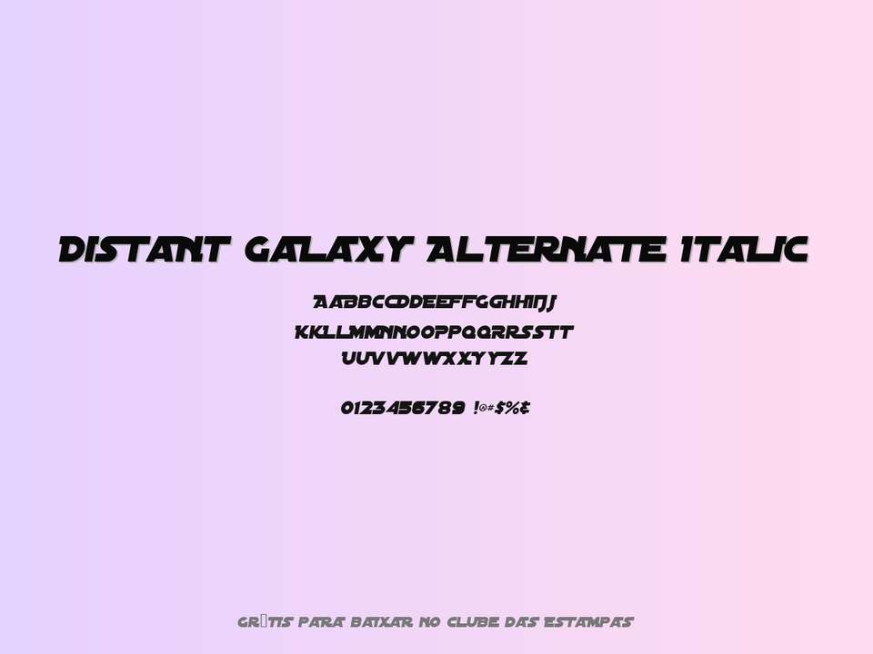 Fonte Distant Galaxy Alternate Italic Grátis Para Baixar