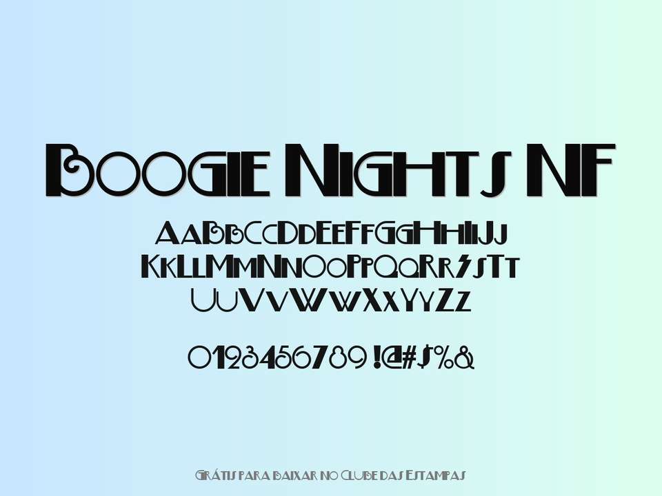 Fonte Boogie Nights Nf Grátis Para Baixar