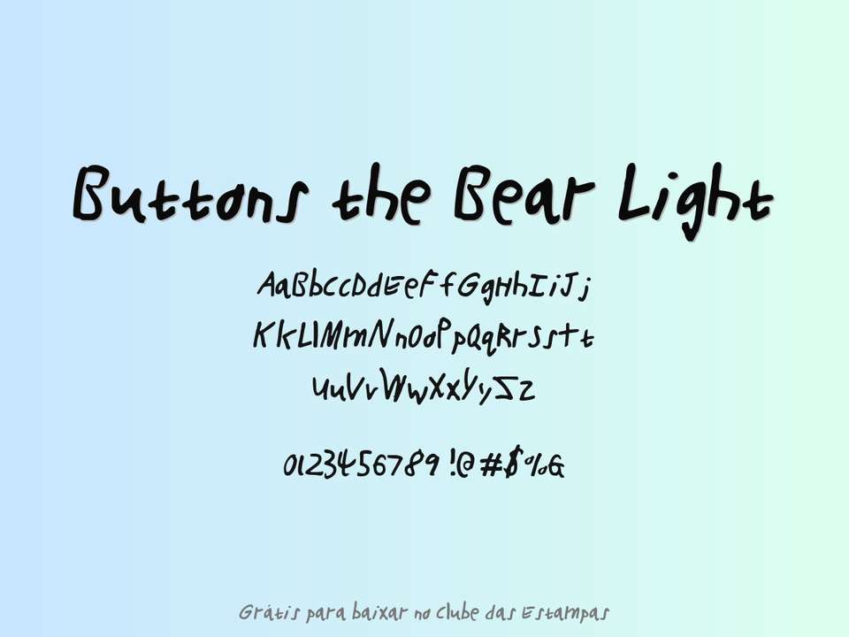 Fonte Buttons The Bear Light Grátis Para Baixar