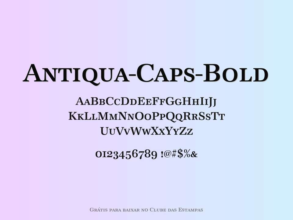 Fonte Antiqua Caps Bold Grátis Para Baixar
