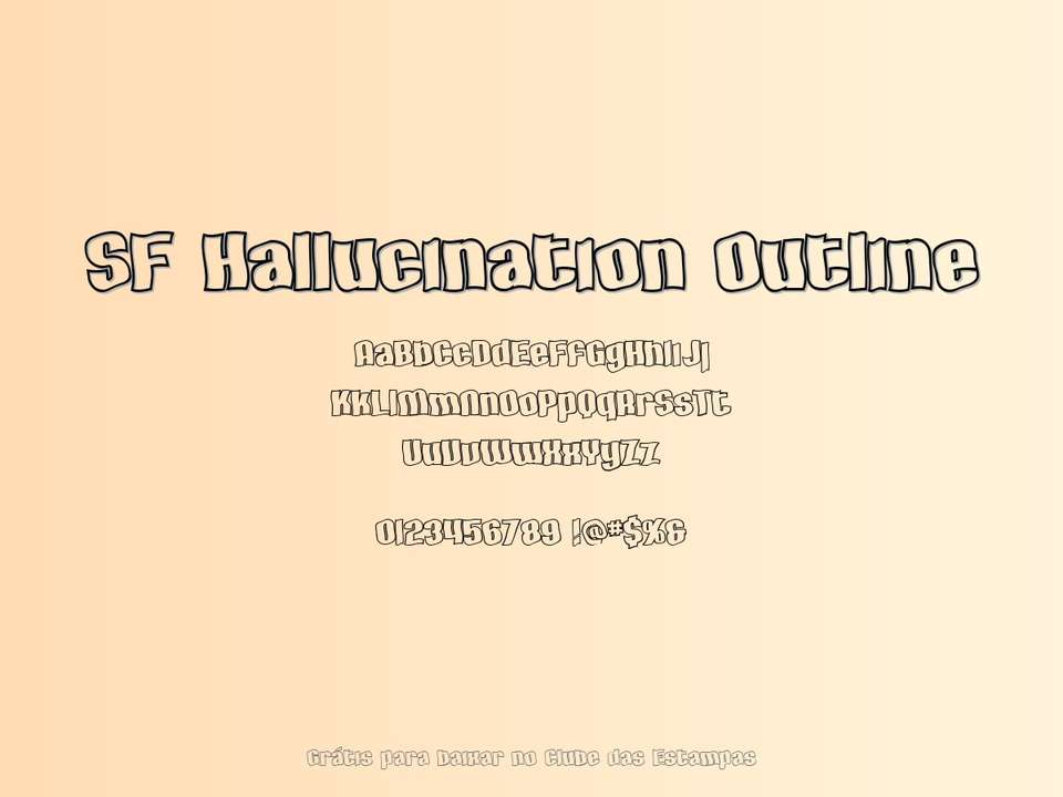 Fonte Sf Hallucination Outline Grátis Para Baixar