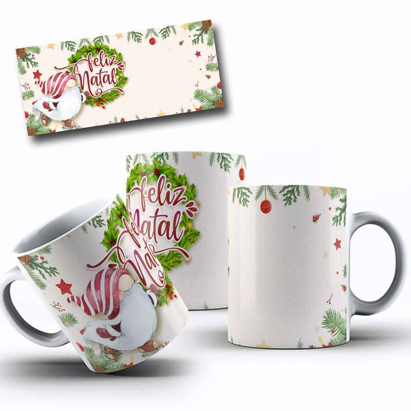 Arte Para Caneca Feliz Natal Personagem Cartoon 27