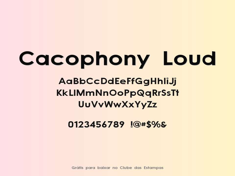 Fonte Cacophony Loud Grátis Para Baixar