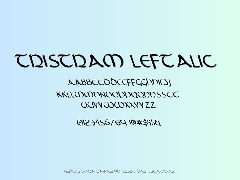 Fonte Tristram Leftalic Grátis Para Baixar