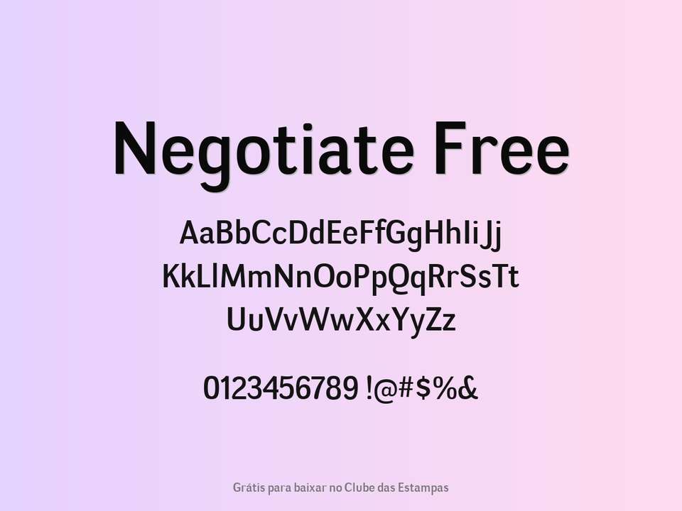 Fonte Negotiate Free Grátis Para Baixar