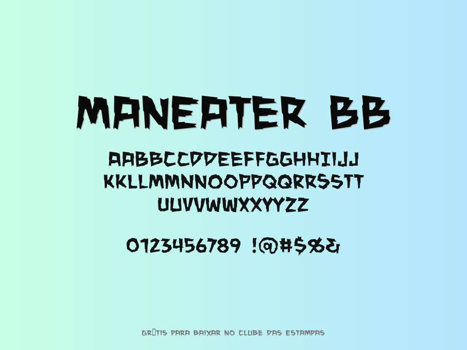 Fonte Maneater Bb Grátis Para Baixar