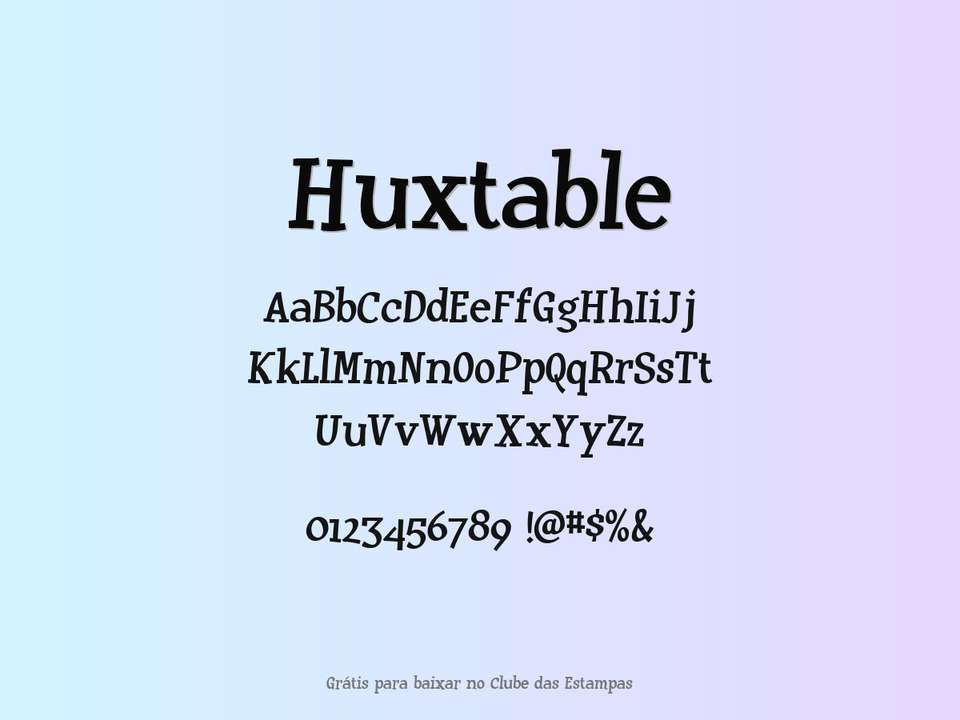 Fonte Huxtable Grátis Para Baixar