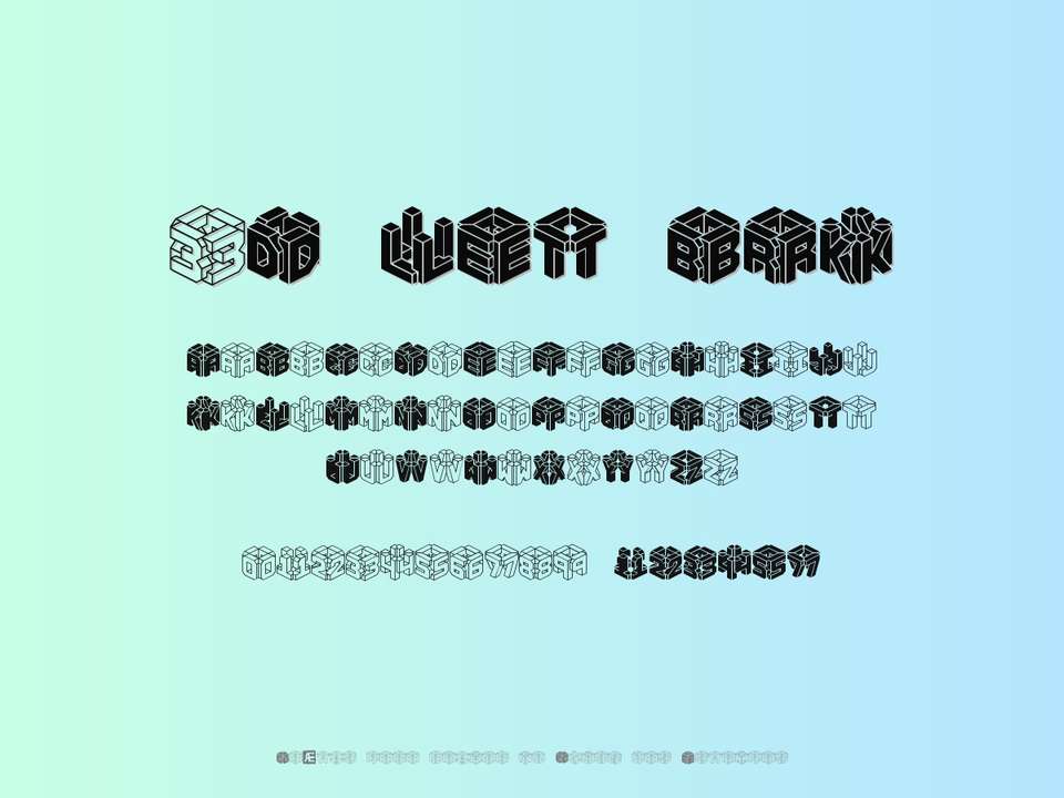 Fonte 3d Let Brk Grátis Para Baixar