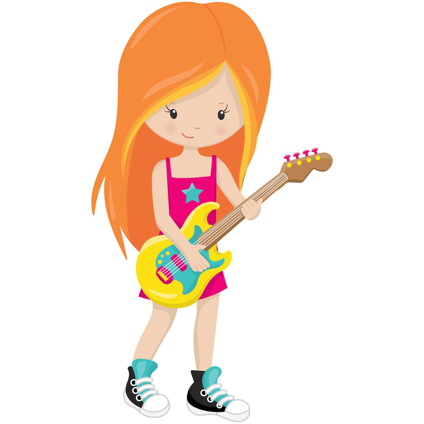 Menina Tocando Guitarra Música Png Grátis Para Baixar