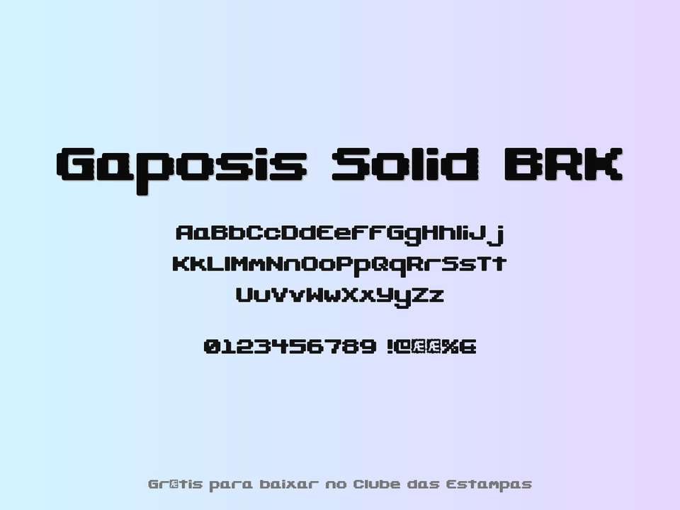Fonte Gaposis Solid Brk Grátis Para Baixar