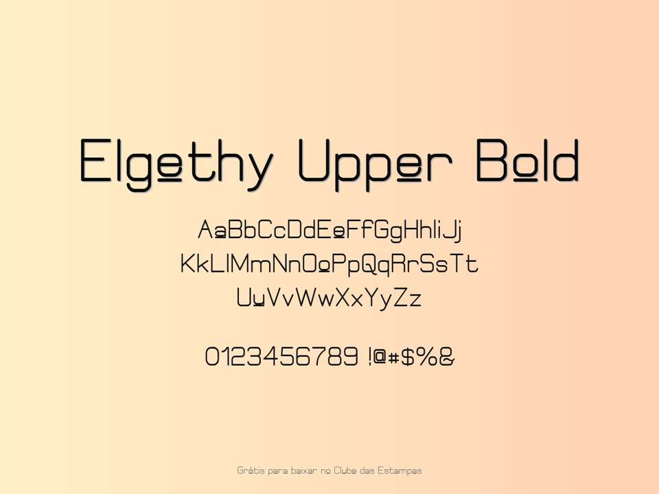 Fonte Elgethy Upper Bold Grátis Para Baixar