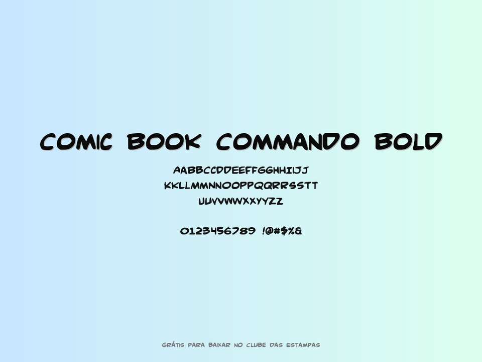 Fonte Comic Book Commando Bold Grátis Para Baixar