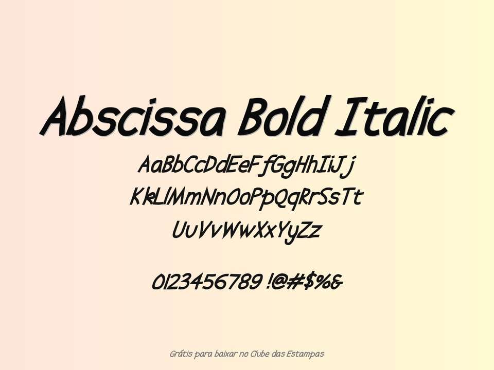Fonte Abscissa Bold Italic Grátis Para Baixar