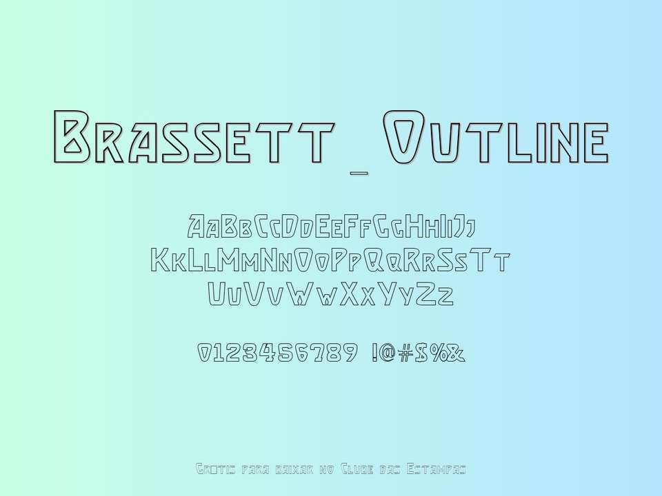 Fonte Brassett Outline Grátis Para Baixar